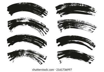 Flat Fan Brush Regular Curved Background High Detail Abstract Vector Background Set 