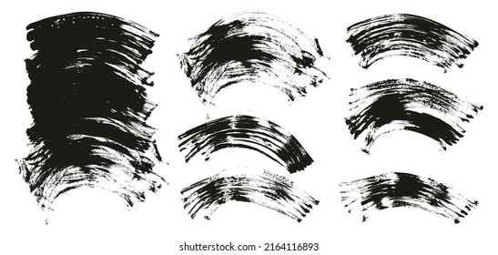Flat Fan Brush Regular Curved Background High Detail Abstract Vector Background Set ULTRA