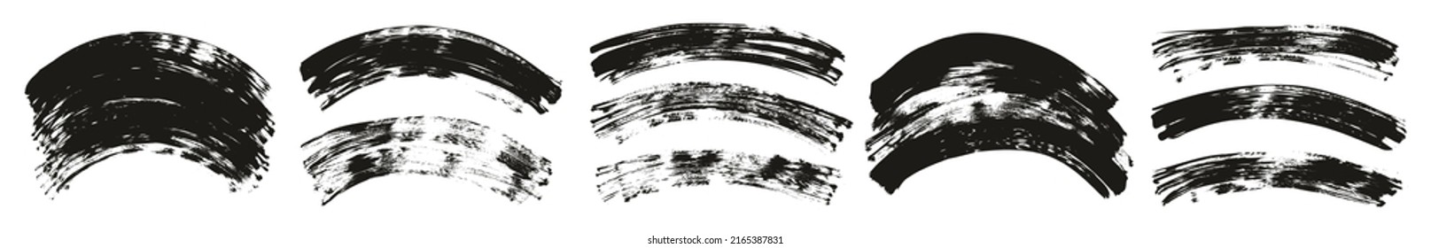 Flat Fan Brush Regular Curved Background High Detail Abstract Vector Background Set ULTRA