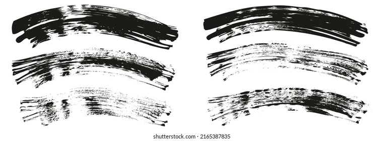Flat Fan Brush Regular Curved Background High Detail Abstract Vector Background Set 