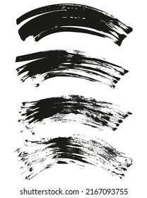 Flat Fan Brush Regular Curved Background High Detail Abstract Vector Background Set 