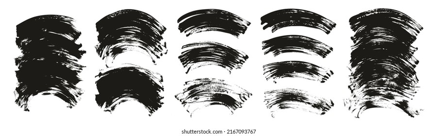Flat Fan Brush Regular Curved Background High Detail Abstract Vector Background Set ULTRA