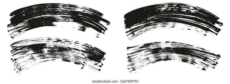 Flat Fan Brush Regular Curved Background High Detail Abstract Vector Background Set 