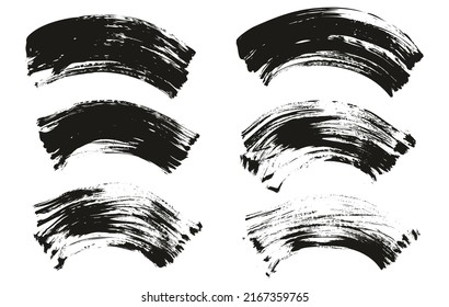 Flat Fan Brush Regular Curved Background High Detail Abstract Vector Background Set 