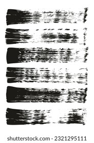 Flat Fan Brush Regular Straight Lines High Detail Abstract Vector Background Set 
