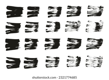 Flat Fan Brush Regular Straight Lines High Detail Abstract Vector Background Set 