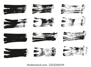Flat Fan Brush Regular Straight Lines High Detail Abstract Vector Background Set 