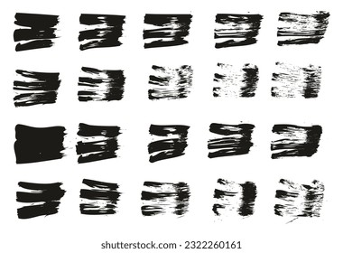 Flat Fan Brush Regular Straight Lines High Detail Abstract Vector Background Set 
