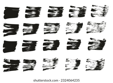 Flat Fan Brush Regular Straight Lines High Detail Abstract Vector Background Set 