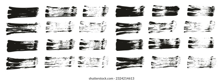 Flat Fan Brush Regular Straight Lines High Detail Abstract Vector Background Set 