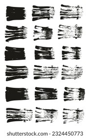 Flat Fan Brush Regular Straight Lines High Detail Abstract Vector Background Set 