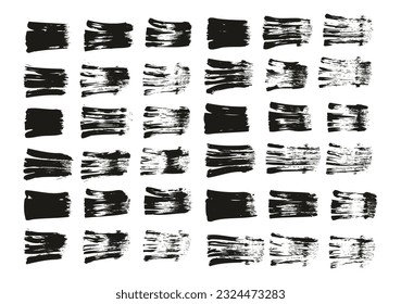 Flat Fan Brush Regular Straight Lines High Detail Abstract Vector Background Set 