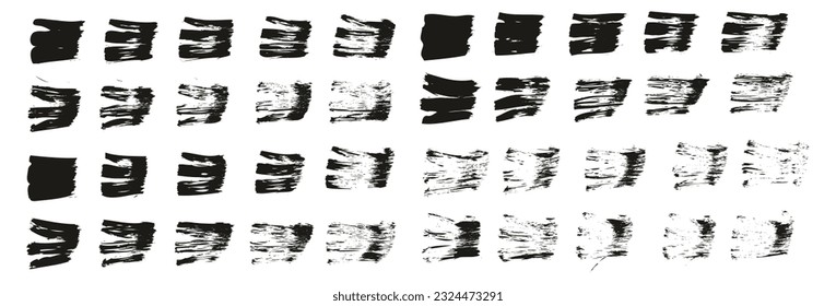 Flat Fan Brush Regular Straight Lines High Detail Abstract Vector Background Set 