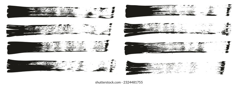 Flat Fan Brush Regular Straight Lines High Detail Abstract Vector Background Set 
