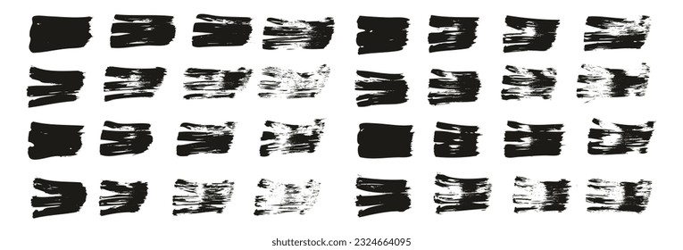 Flat Fan Brush Regular Straight Lines High Detail Abstract Vector Background Set 