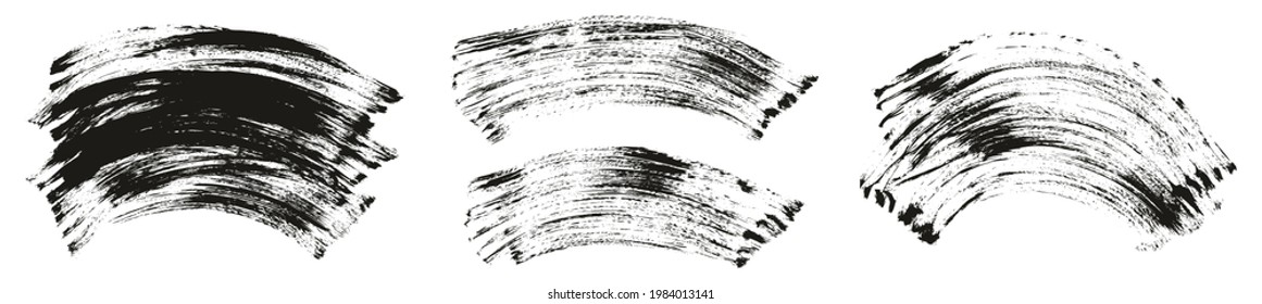 Fondo curvo grueso del pincel del ventilador plano Fondo abstracto de alto detalle Fondo del vector extra conjunto 