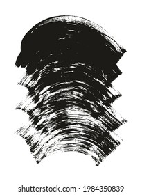Flat Fan Brush Thick Curved Background High Detail Abstract Vector Background Set 