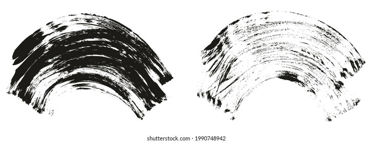 Fondo curvado grueso del pincel del ventilador plano Fondo abstracto de alto detalle Fondo del vector 