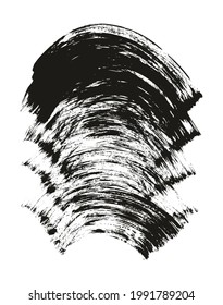 Flat Fan Brush Thick Curved Background High Detail Abstract Vector Background Set 