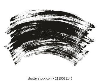 Flat Fan Brush Thick Curved Background High Detail Abstract Vector Background Set 