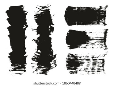 Flat Fan Brush Thick Short Background & Straight Lines Mix High Detail Abstract Vector Background Mix Set 