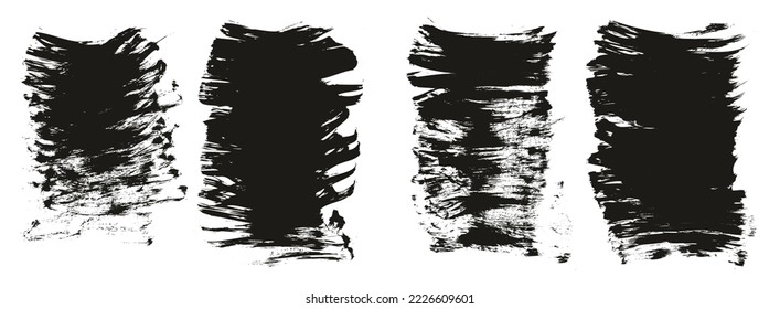 Flat Fan Brush Thick Short Background Mix High Detail Abstract Vector Background Mix Set 