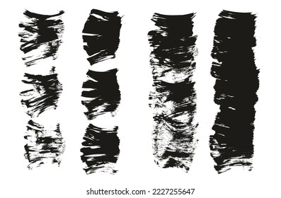 Flat Fan Brush Thick Short Background Mix High Detail Abstract Vector Background Mix Set 