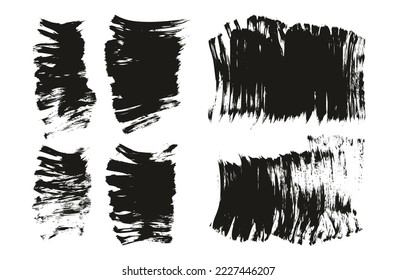 Flat Fan Brush Thick Short Background Mix High Detail Abstract Vector Background Mix Set 