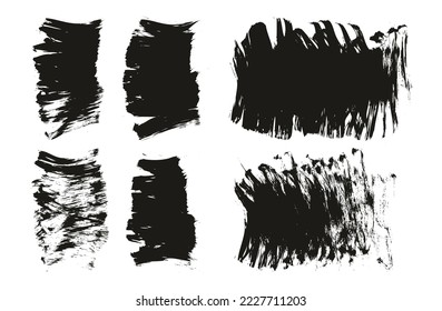 Flat Fan Brush Thick Short Background Mix High Detail Abstract Vector Background Mix Set 