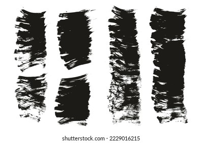 Flat Fan Brush Thick Short Background Mix High Detail Abstract Vector Background Mix Set 