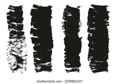 Flat Fan Brush Thick Short Background Mix High Detail Abstract Vector Background Mix Set 