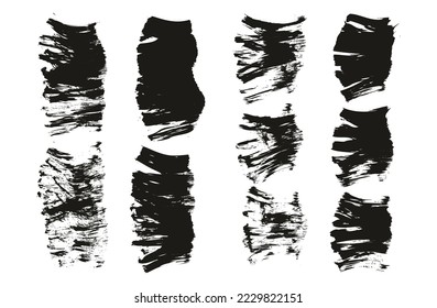 Flat Fan Brush Thick Short Background Mix High Detail Abstract Vector Background Mix Set 
