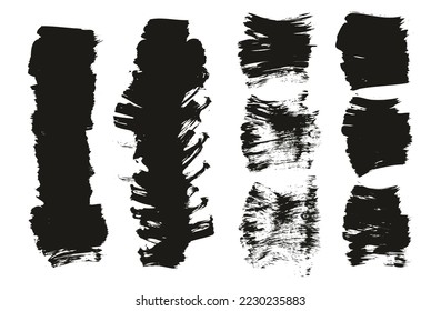 Flat Fan Brush Thick Short Background Mix High Detail Abstract Vector Background Mix Set 