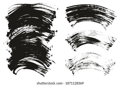 Flat Fan Brush Thin Curved Background Mix High Detail Abstract Vector Background Mix Set 