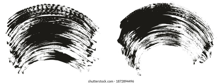 Flat Fan Brush Thin Curved Background Mix High Detail Abstract Vector Background Mix Set 