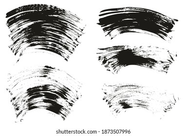 Flat Fan Brush Thin Curved Background Mix High Detail Abstract Vector Background Mix Set 