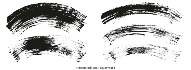 Flat Fan Brush Thin Curved Background Mix High Detail Abstract Vector Background Mix Set 