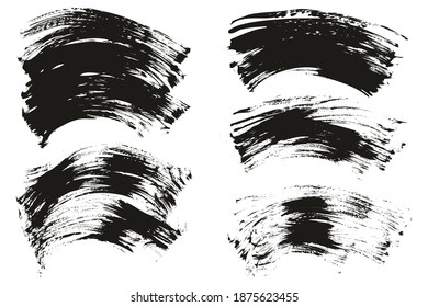 Flat Fan Brush Thin Curved Background Mix High Detail Abstract Vector Background Mix Set 