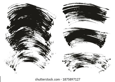 Flat Fan Brush Thin Curved Background Mix High Detail Abstract Vector Background Mix Set 