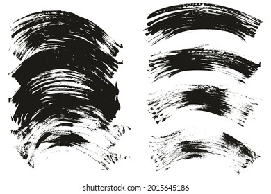 Flat Fan Brush Thin Curved Background Mix High Detail Abstract Vector Background Mix Set 