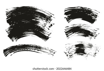 Flat Fan Brush Thin Curved Background Mix High Detail Abstract Vector Background Mix Set 