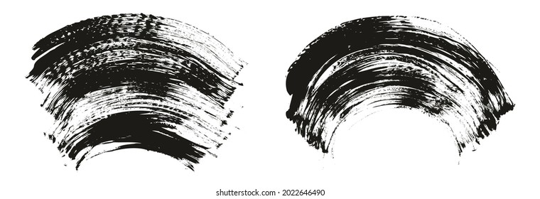 Flat Fan Brush Thin Curved Background Mix High Detail Abstract Vector Background Mix Set 