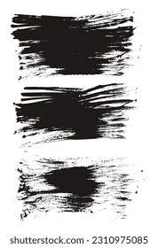 Flat Fan Brush Thin Long Background High Detail Abstract Vector Background Set 