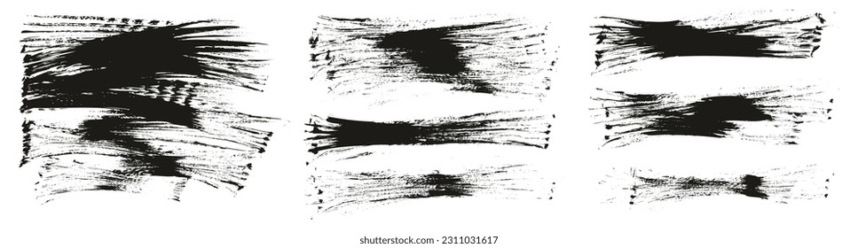 Flat Fan Brush Thin Long Background High Detail Abstract Vector Background MEGA Set 