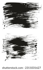 Flat Fan Brush Thin Long Background High Detail Abstract Vector Background Set 