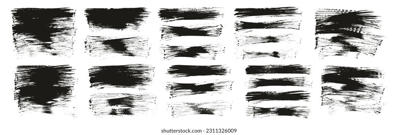 Flat Fan Brush Thin Long Background High Detail Abstract Vector Background MEGA Set 