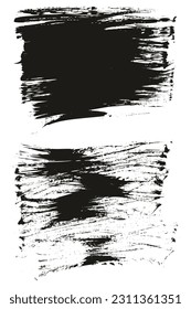 Flat Fan Brush Thin Long Background High Detail Abstract Vector Background Set 