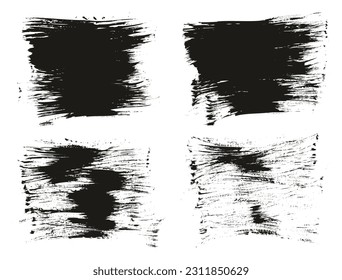 Flat Fan Brush Thin Long Background High Detail Abstract Vector Background Set 