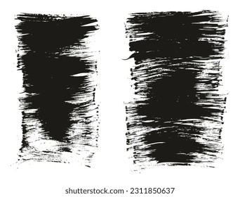 Flat Fan Brush Thin Long Background High Detail Abstract Vector Background Set 