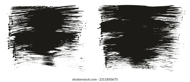 Flat Fan Brush Thin Long Background High Detail Abstract Vector Background Set 